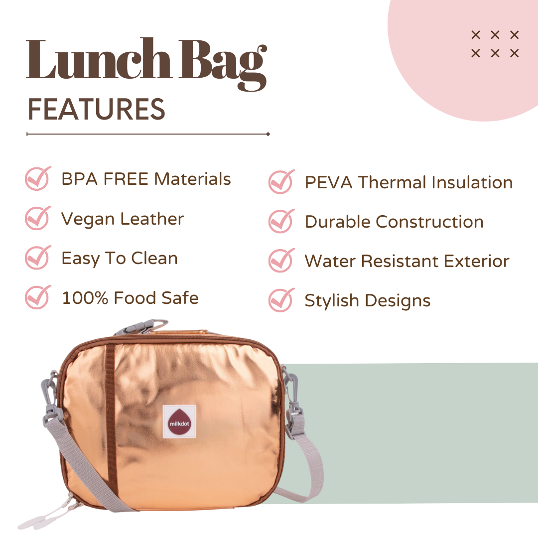 Classic Lunch Bag | Gold Metallic