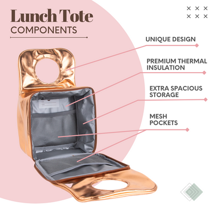 Lunch Tote | Gold Metallic