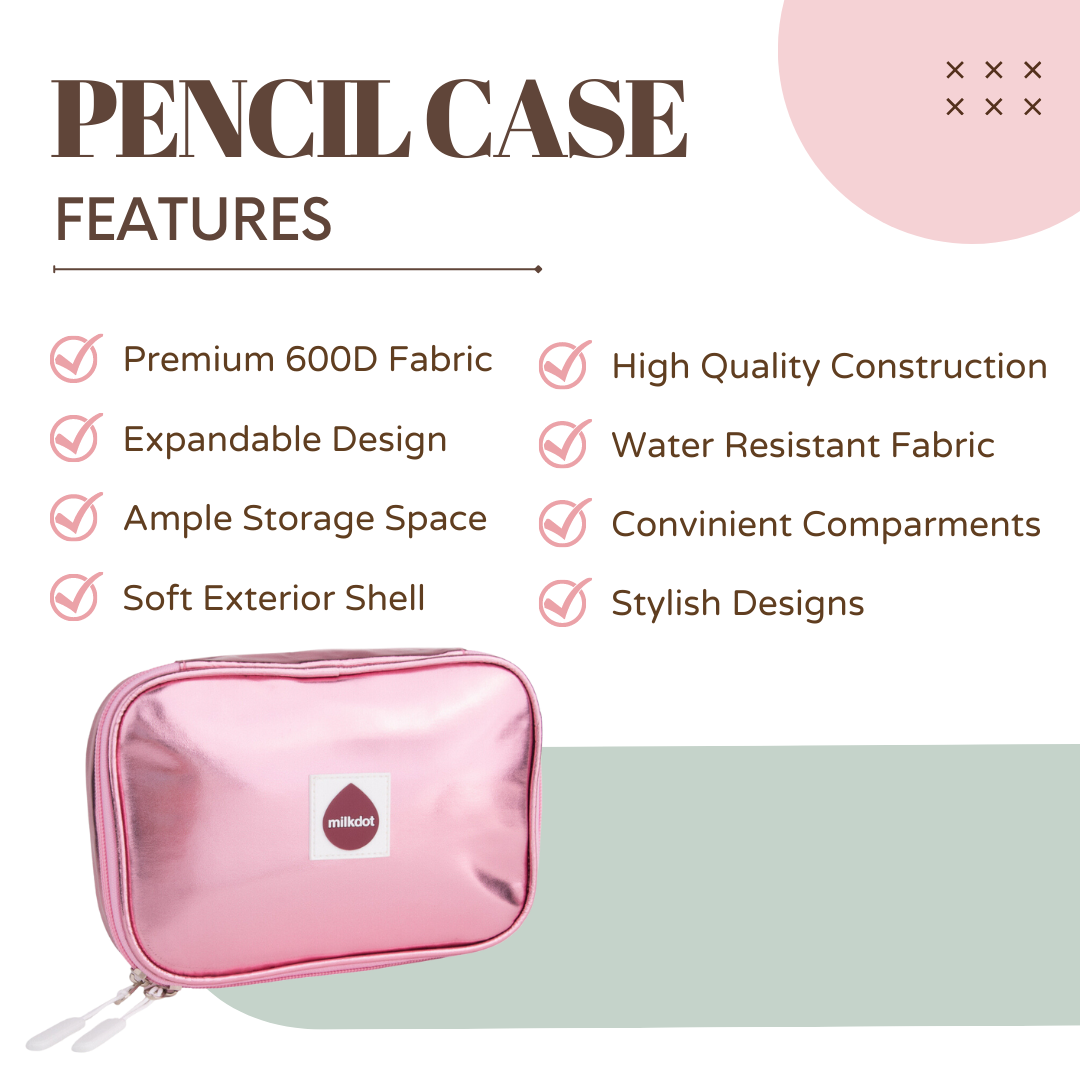 Pencil Case | Pink Metallic