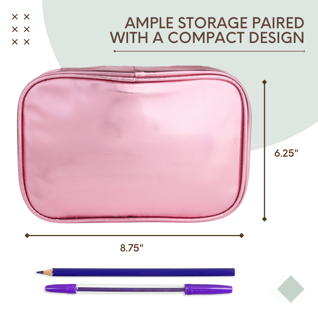 Pencil Case | Pink Metallic