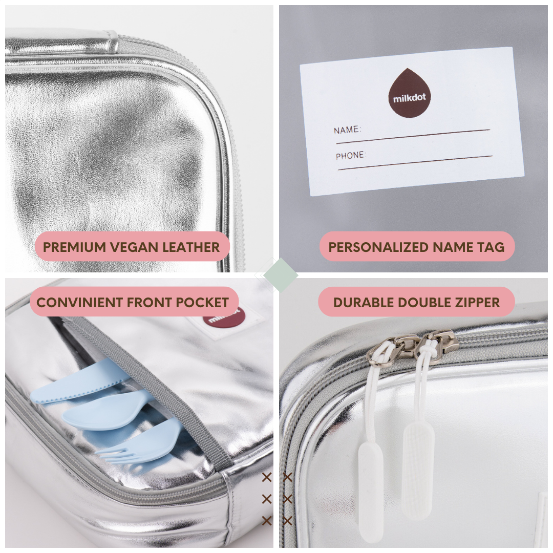 Classic Lunch Bag | Silver Metallic