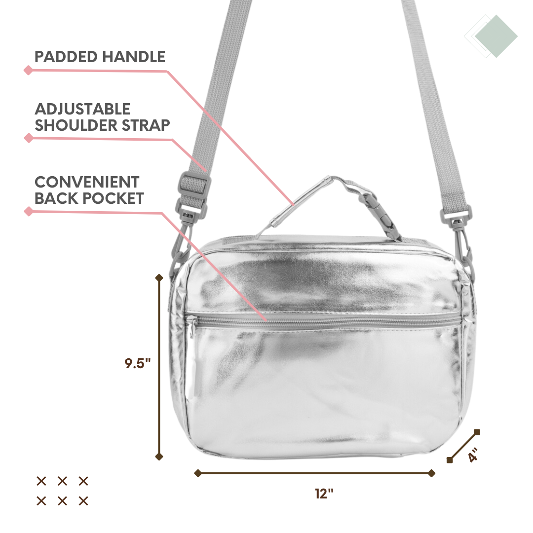 Classic Lunch Bag | Silver Metallic