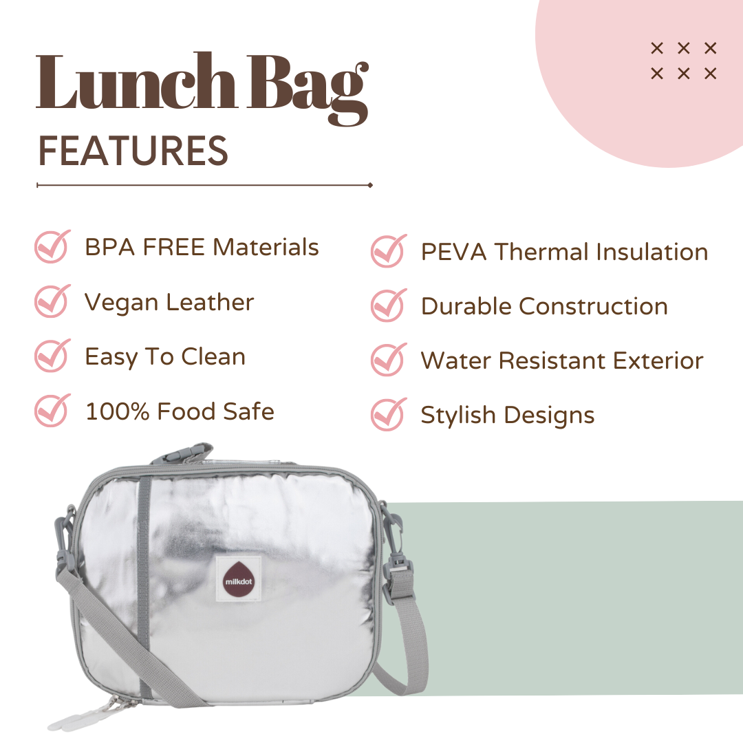 Classic Lunch Bag | Silver Metallic