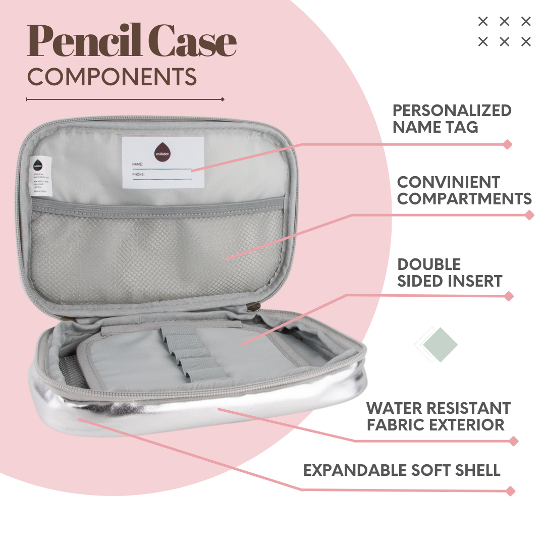 Pencil Case | Silver Metallic