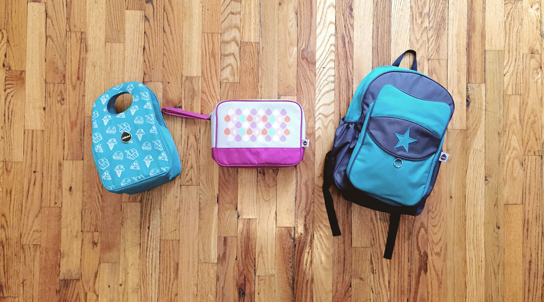 Stöh Insulated lunch tote, Popdots Go Pouch, Top Kat backpack
