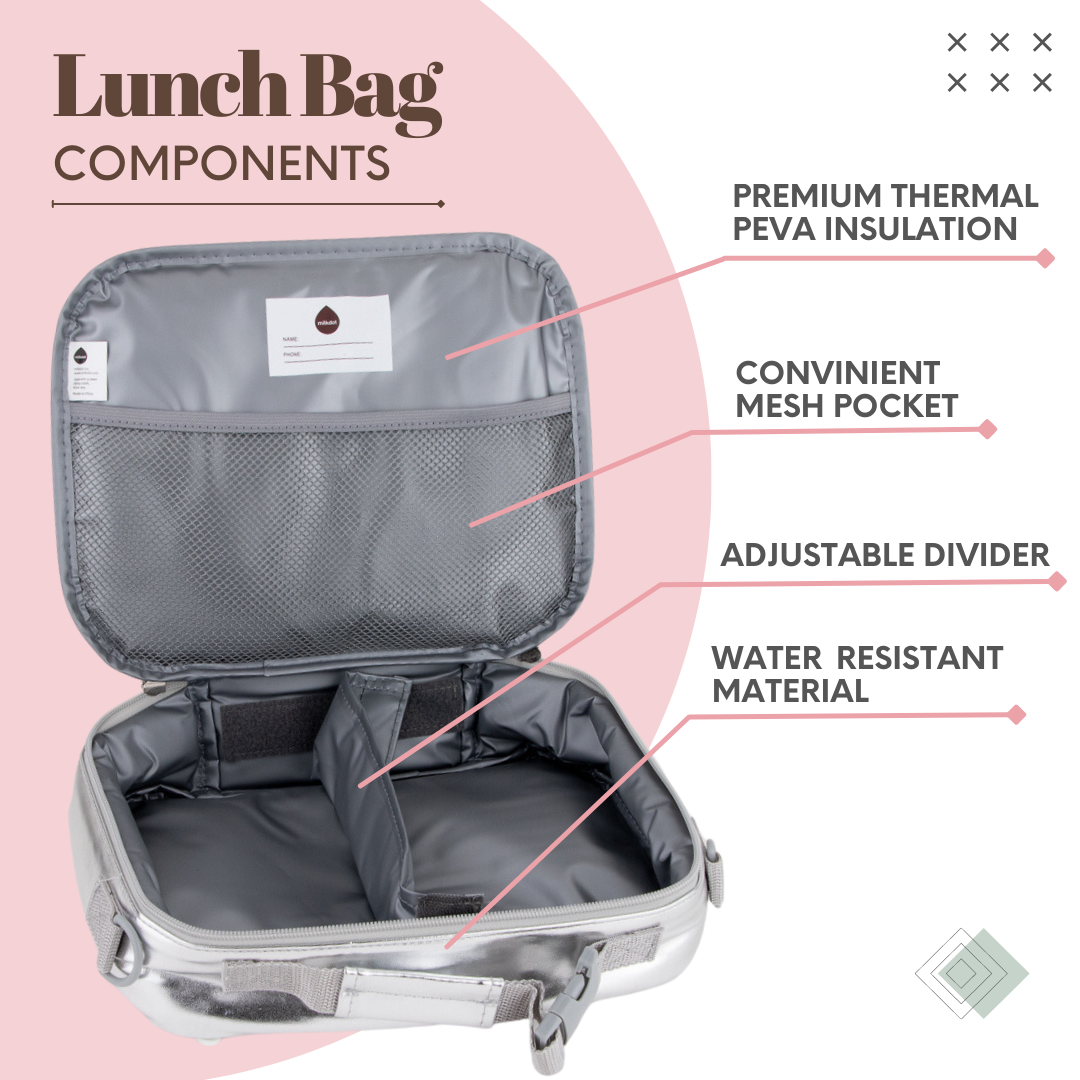Classic Lunch Bag | Silver Metallic