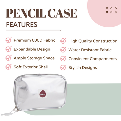 Pencil Case | Silver Metallic